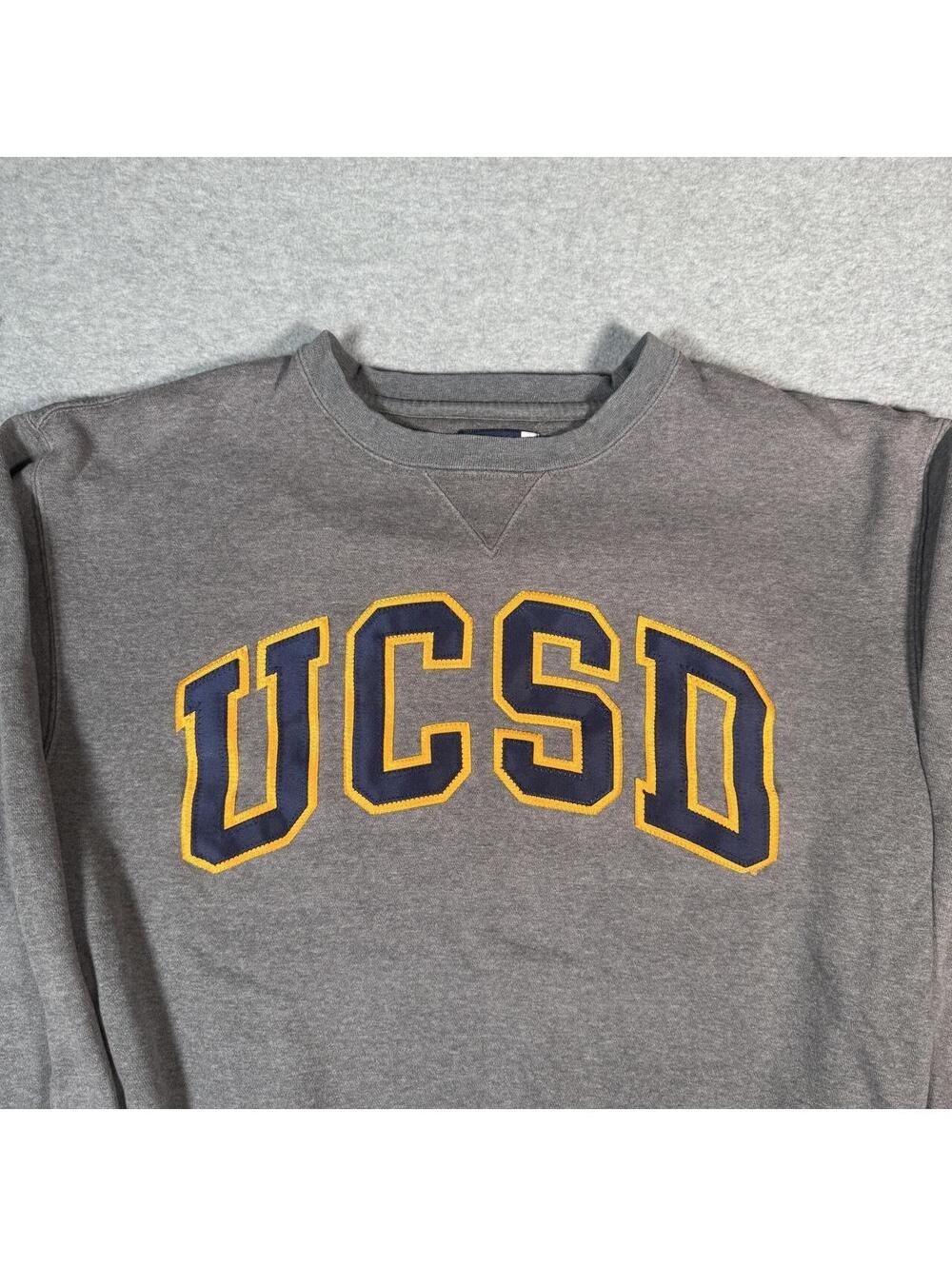 Y2K dark grey UCSD Spellout Crewneck